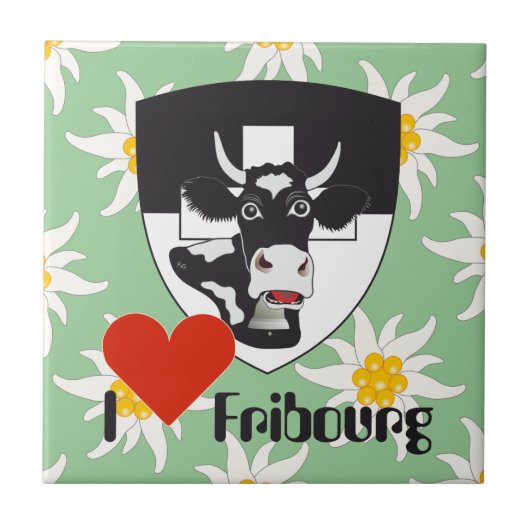 Freiburg Fribourg Schweiz Suisse Fliese (Vorderseite)