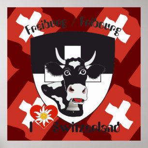 Freiburg Fribourg Schweiz Suisse Poster