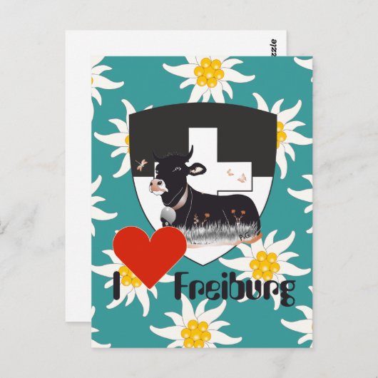 Freiburg / Fribourg Schweiz Suisse Postkarte (Vorne/Hinten)