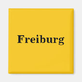 Freiburg Magnet Schild Gold Gleb (Vorne)