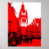 Freiburg Martinstor rot Poster (Vorne)