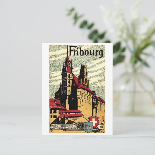 Freiburg, Schweiz Postkarte (Stehend Vorderseite)