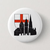 Freiburg Silhouette mit Wappen Button (Vorderseite)