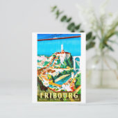 Freiburg, Stadt, Schweiz. Vintage Postkarte (Stehend Vorderseite)