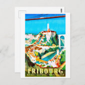 Freiburg, Stadt, Schweiz. Vintage Postkarte (Vorne/Hinten)