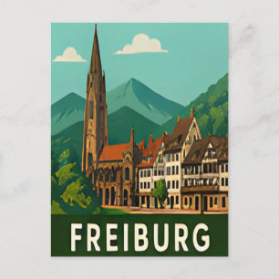 🌲 FREIBURG — Tor zum Schwarzwald & gotische Schön Postkarte