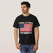 Freie Amerika Flag 4. Juli Feierlichkeiten T-Shirt (Vorne ganz)