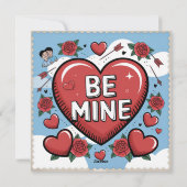 Freie bedruckbare Valentintagskarten Feiertagskarte (Rückseite)