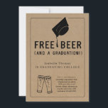 Freie Bier Funny 2025 Graduation Party Einladung<br><div class="desc">Gratis Bier (Und ein Abschluss!) Funny Einladung für eine lustige Abschlussfeier. Das Biertoastwerk ist handgezeichnet auf einem wunderbar rustikalen Krafthintergrund. Die Koordination von UAWG,  Details,  Registrierung,  Dankeschön-Karten und anderen Artikeln sind in der 'Rustic Brewery Line Art' Collection in meinem Geschäft verfügbar.</div>