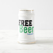 Freie Bier morgen lustiges Stein Patrick's Day Bierglas (Mittel)