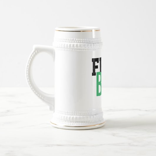 Freie Bier morgen lustiges Stein Patrick's Day Bierglas (Links)