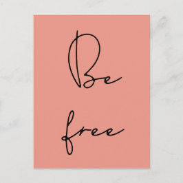 Freie Black Schriftart Postkarte