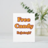 Freie Bonbons Postkarte (Stehend Vorderseite)