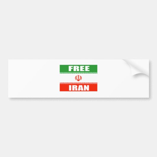 FREIE der IRAN-Flagge Autoaufkleber (Vorne)