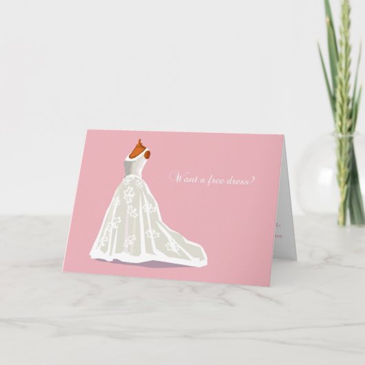 Freie Dress Bridesmaid Card Einladung (Vorderseite)