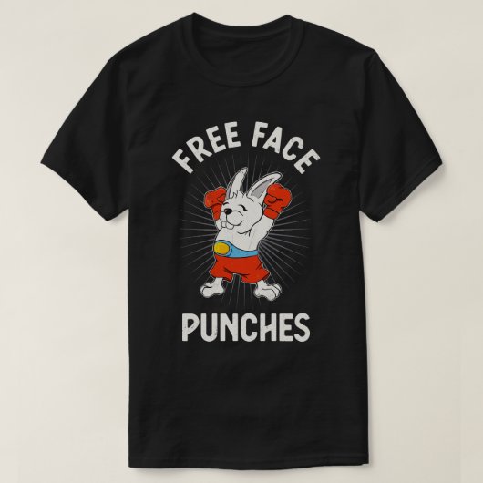Freie Face Punches Fun Boxing Rabbit T-Shirt (Design vorne)