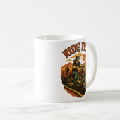 Freie Fahrt Vintages Motorrad Abenteuer Art Kaffeetasse (VorderseiteRechts)