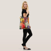 Freie Form von abstrakten coolen und warmen Farbze Tasche (Am Model)