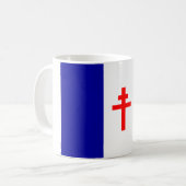 Freie französische Kraft-Flagge Kaffeetasse (Vorderseite Links)