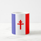 Freie französische Kraft-Flagge Kaffeetasse (Mittel)
