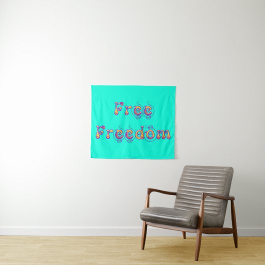 freie Freiheit Wandteppich (Beispiel (Horizontal))