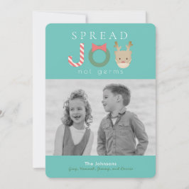 Freie Freude Reindeer Maske Blaues Weihnachtsfest  Feiertagskarte