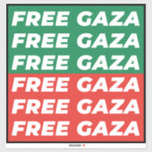 Freie Gaza - Farben für die palästinensische Flagg Aufkleber (Blatt)