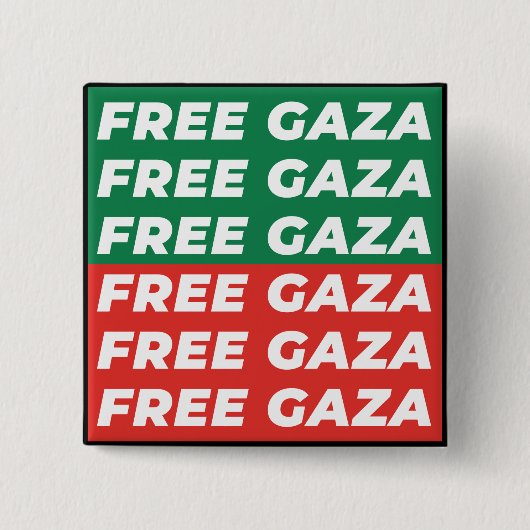Freie Gaza - Farben für die palästinensische Flagg Button (Vorderseite)