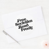 Freie Gesellschaften lesen Runder Aufkleber (Umschlag)