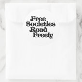 Freie Gesellschaften lesen Runder Aufkleber (Tasche)