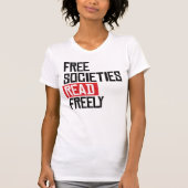 Freie Gesellschaften lesen sich frei T-Shirt (Vorderseite)