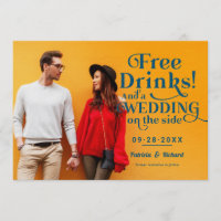 Freie Getränke Funny Lässig Wedding retten das Dat