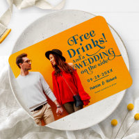 Freie Getränke Funny Lässig Wedding retten das Dat