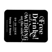 Freie Getränke Funny Lässig Wedding retten das Dat Magnet (Horizontal)