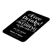 Freie Getränke Funny Lässig Wedding retten das Dat Magnet (Linke Seite)