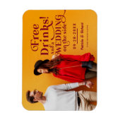 Freie Getränke Funny Lässig Wedding retten das Dat Magnet (Vertikal)