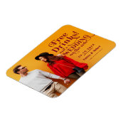 Freie Getränke Funny Lässig Wedding retten das Dat Magnet (Linke Seite)