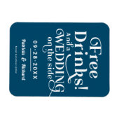 Freie Getränke Funny Lässig Wedding retten das Dat Magnet (Horizontal)