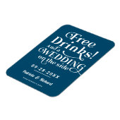 Freie Getränke Funny Lässig Wedding retten das Dat Magnet (Linke Seite)