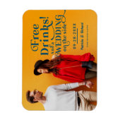 Freie Getränke Funny Lässig Wedding retten das Dat Magnet (Vertikal)