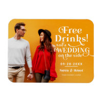 Freie Getränke Funny Lässig Wedding retten das Dat