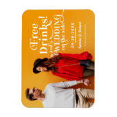 Freie Getränke Funny Lässig Wedding retten das Dat Magnet (Vertikal)