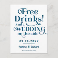 Freie Getränke Funny Lässig Wedding retten das Dat