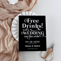 Freie Getränke Funny Lässig Wedding retten das Dat