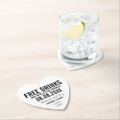Freie Getränke Hochzeit Einzigartiger Spaß retten  Untersetzer (Vor Ort)