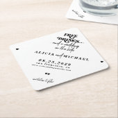 Freie Getränke lustige moderne Hochzeit speichern  Untersetzer (angewinkelt)