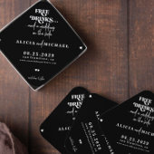 Freie Getränke lustige moderne Hochzeit speichern  Untersetzer