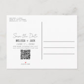 Freie Getränke nach Save the Date Ankündigungspostkarte (Rückseite)