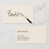 Freie Handschrifts-Skript-Bäcker-Visitenkarte Visitenkarte (Vorne/Hinten)