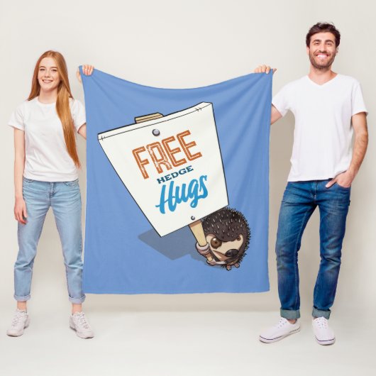 Freie Hedge Hugs Funny Igel Picket Cartoon Fleecedecke (Beispiel)